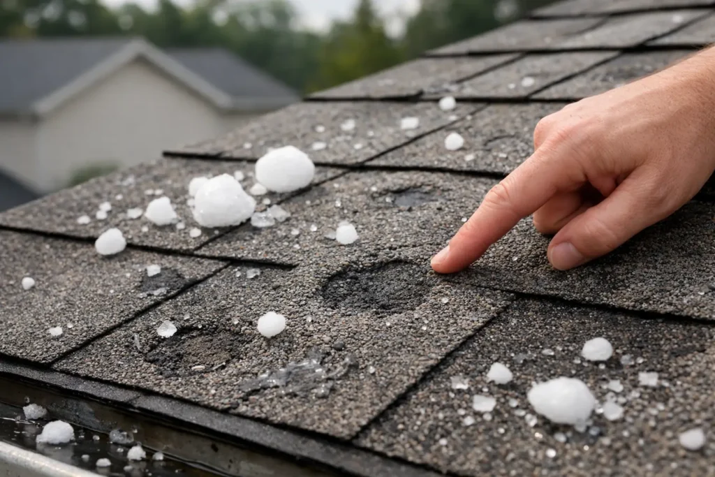 What Does Hail Damage Look Like on a Roof?