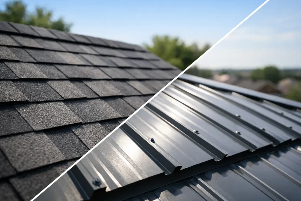 Asphalt Shingles vs Metal Roofs