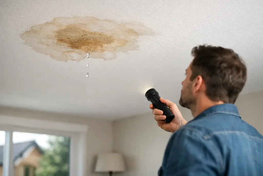 Water Stains on Ceiling From Roof? Act Fast