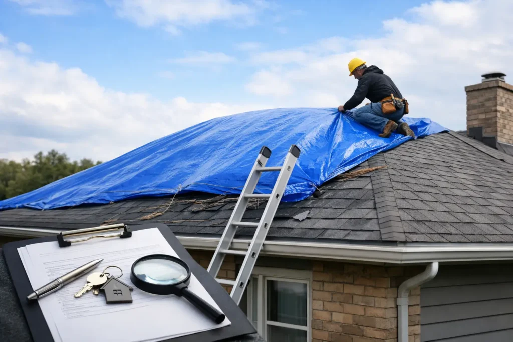 Is Roof Tarping Insurance Covered? What to Know
